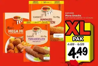 Vomar Voordeelmarkt DIEPVRIES Mora Snacks aanbieding