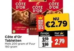 Vomar Voordeelmarkt Côte d'Or Tabletten aanbieding