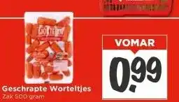 Vomar Voordeelmarkt Geschrapte Worteltjes aanbieding