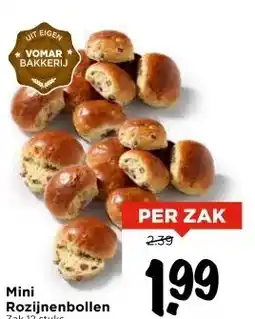 Vomar Voordeelmarkt Mini Rozijnenbollen aanbieding