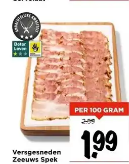 Vomar Voordeelmarkt Versgesneden Zeeuws Spek aanbieding