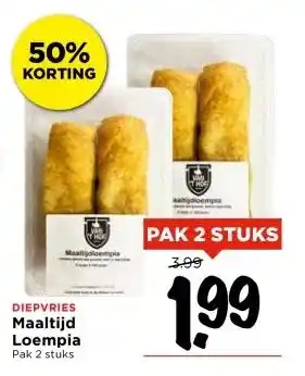 Vomar Voordeelmarkt DIEPVRIES Maaltijd Loempia aanbieding