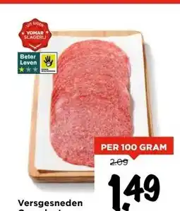 Vomar Voordeelmarkt Versgesneden Cervelaat aanbieding