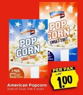 Vomar Voordeelmarkt American Popcorn aanbieding