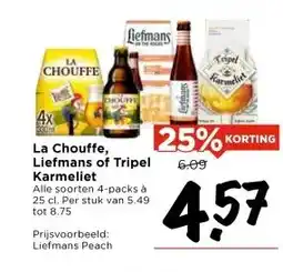 Vomar Voordeelmarkt La Chouffe, Liefmans of Tripel Karmeliet aanbieding
