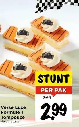 Vomar Voordeelmarkt Verse Luxe Formule 1 Tompouce aanbieding