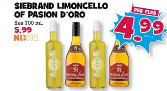 Boon`s Markt Siebrand Limoncello Of Pasion D'oro 700 ml aanbieding