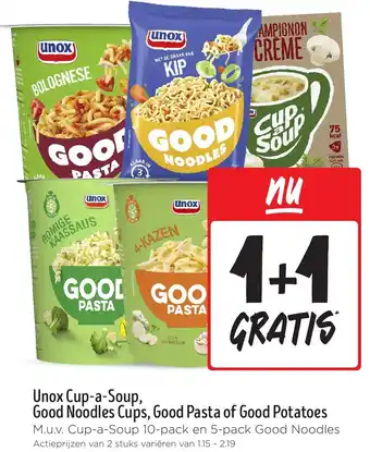 Jumbo Unox Cup-a-Soup, Good Noodles Cups, Good Pasta of Good Potatoes aanbieding