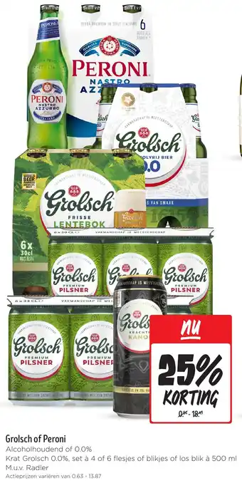 Jumbo Grolsch of Peroni aanbieding
