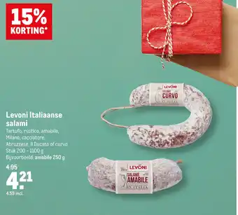 Makro Levoni Italiaanse salami aanbieding