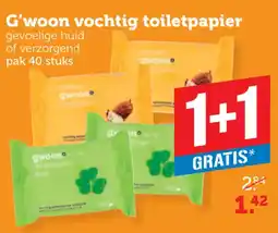 Coop G'woon vochtig toiletpapier aanbieding