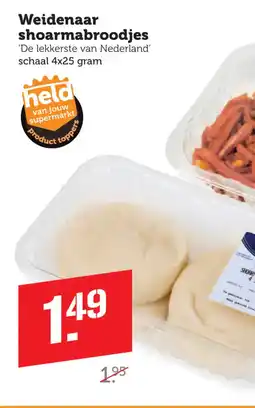 Coop Weidenaar shoarmabroodjes aanbieding