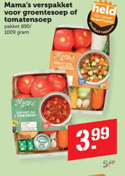 Coop Mama's verspakket voor groentesoep of tomatensoep aanbieding