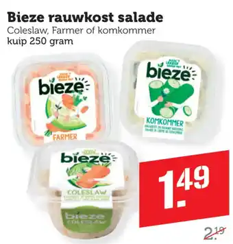 Coop Bieze rauwkost salade aanbieding