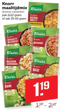 Coop Knorr maaltijdmix aanbieding
