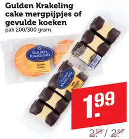 Coop Gulden Krakeling cake mergpijpjes of gevulde koeken aanbieding