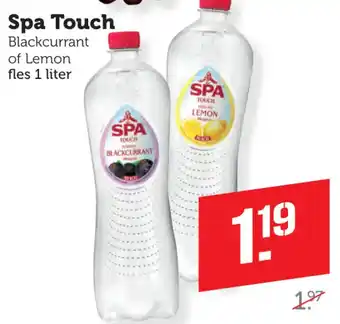 Coop Spa Touch Blackcurrant of Lemon aanbieding