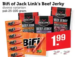Coop Bifi of Jack Link's Beef Jerky aanbieding