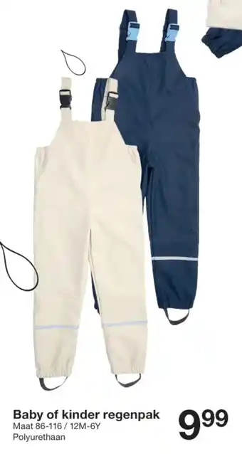 Zeeman Baby of kinder regenpak aanbieding