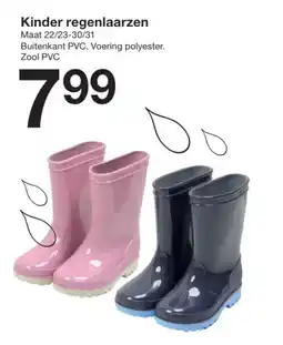 Zeeman Kinder regenlaarzen aanbieding