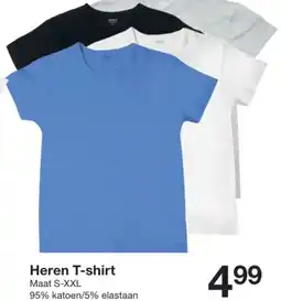Zeeman Heren T-shirt Maat S-XXL aanbieding