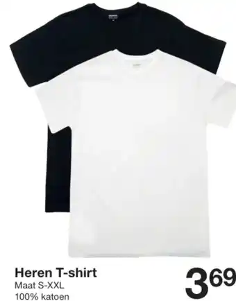 Zeeman Heren T-shirt Maat S-XXL aanbieding