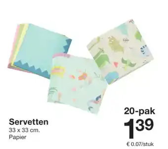 Zeeman Servetten aanbieding