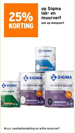 GAMMA Op Sigma lak en muurverf aanbieding