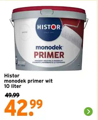 GAMMA Histor monodek primer wit aanbieding