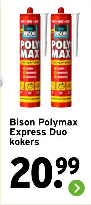 GAMMA Bison Polymax Express Duo kokers aanbieding