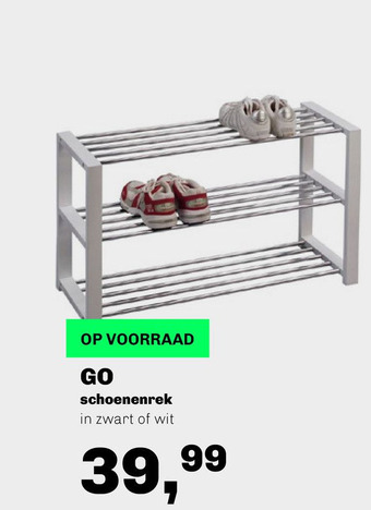 Trendhopper GO schoenenrek in zwart of wit aanbieding