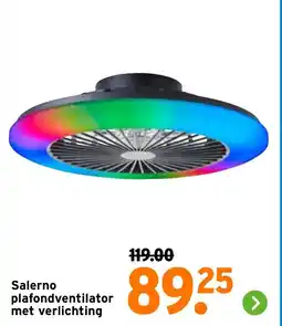 GAMMA Salerno plafondventilator met verlichting aanbieding