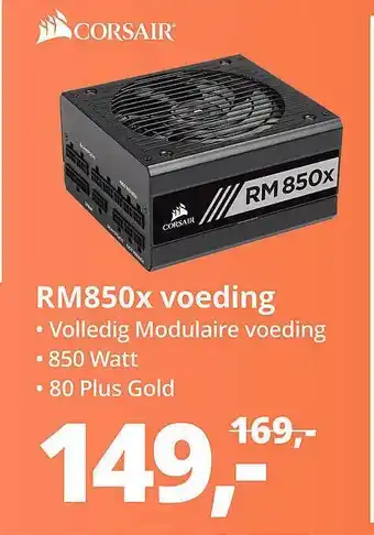 Paradigit Corsair rm850x voeding aanbieding