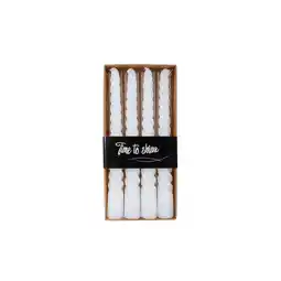 Marskramer Tafelkaars twist wit 4uur 4stuks 2,2x2,2x19cm aanbieding