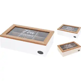Marskramer Theedoos mdf 6 vakjes aanbieding