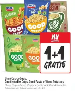 Jumbo Unox Cup-a-Soup, Good Noodles Cups, Good Pasta of Good Potatoes aanbieding