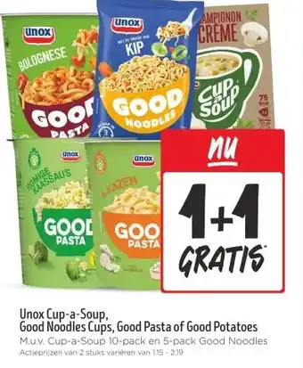 Jumbo Unox Cup-a-Soup, Good Noodles Cups, Good Pasta of Good Potatoes aanbieding