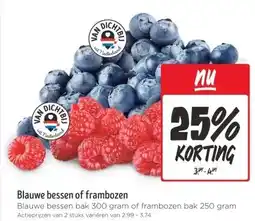 Jumbo Blauwe bessen of frambozen aanbieding