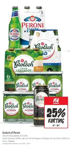 Jumbo Grolsch of Peroni aanbieding