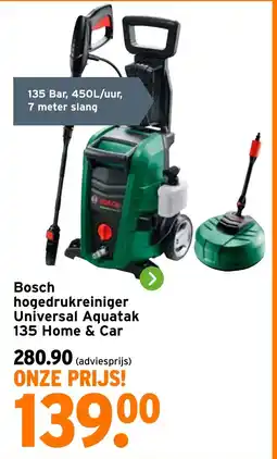 GAMMA Bosch hogedrukreiniger Universal Aquatak 135 Home & Car aanbieding