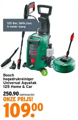 GAMMA Bosch hogedrukreiniger Universal Aquatak 125 Home & Car aanbieding