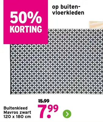 GAMMA Buitenkleed Mavros zwart aanbieding