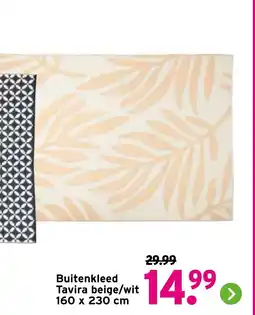 GAMMA Buitenkleed Tavira beige/wit aanbieding