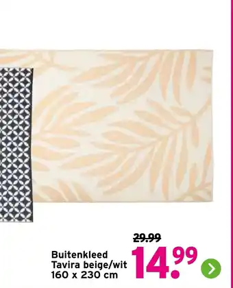 GAMMA Buitenkleed Tavira beige/wit aanbieding