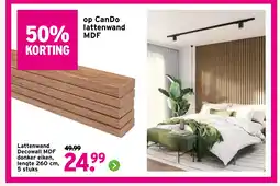 GAMMA Lattenwand Decowall MDF donker eiken aanbieding