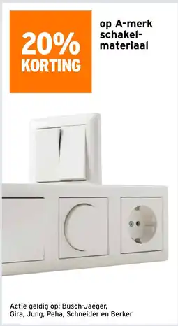 GAMMA Op A-merk schakel materiaal aanbieding