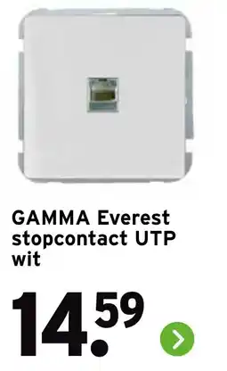 GAMMA GAMMA Everest stopcontact UTP wit aanbieding