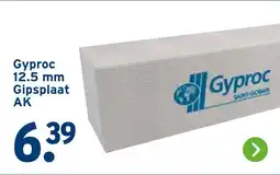 GAMMA Gyproc 12.5 mm Gipsplaat AK aanbieding