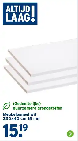 GAMMA Meubelpaneel wit aanbieding