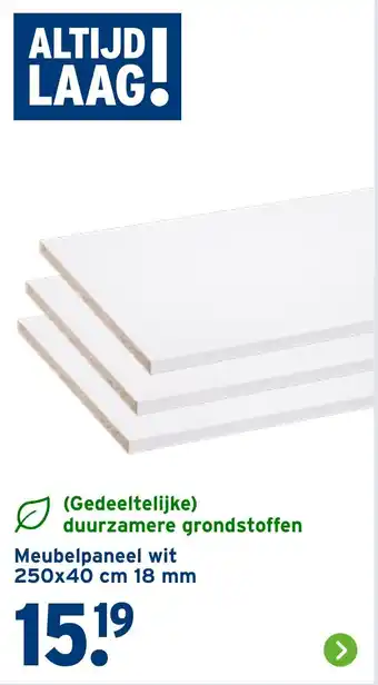 GAMMA Meubelpaneel wit aanbieding